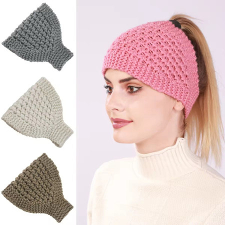 3 in 1 Headband Ear Warmer, Head Wrap ,Winter Hair Band Knitted Hat Cap for Women ( 2PCS)